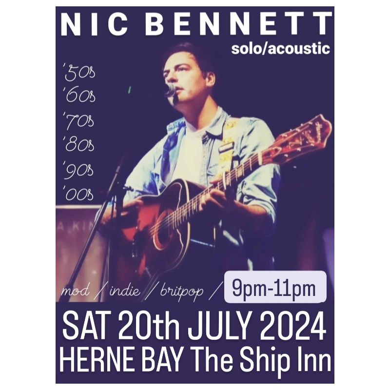 Image representing Nic Bennett Performing from The Ship Inn, Herne Bay